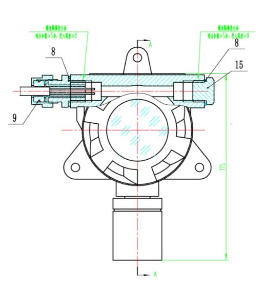 有毒氣體報警器結構圖 有毒氣體報警器結構圖